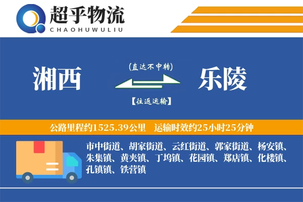 湘西到乐陵物流专线