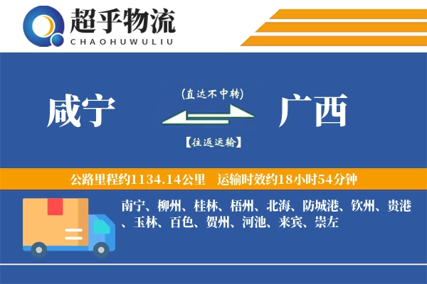 咸宁到广西物流专线