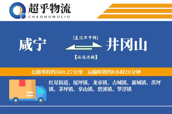 咸宁到井冈山物流专线