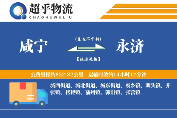 咸宁到永济物流专线