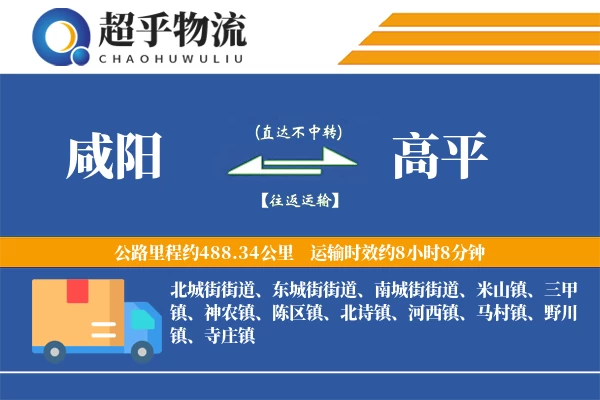 咸阳到高平物流专线