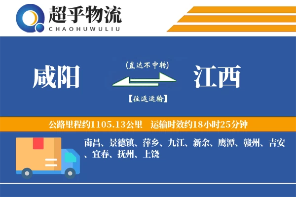 咸阳到江西物流专线