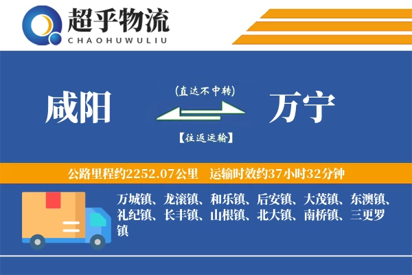 咸阳到万宁物流专线