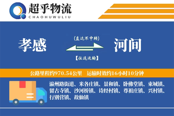 孝感到河间物流专线