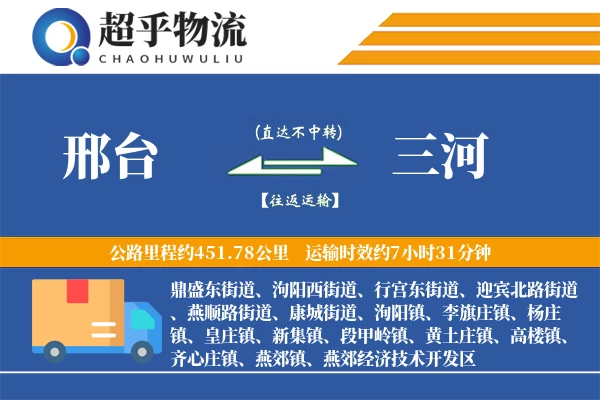 邢台到三河物流专线