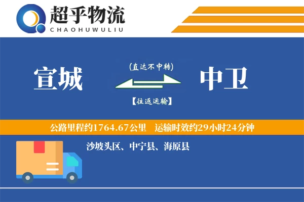 宣城到中卫物流专线