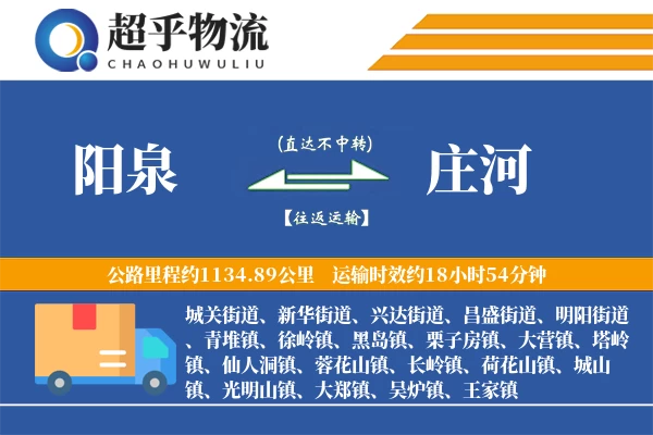 阳泉到庄河物流专线