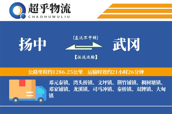 扬中到武冈物流专线