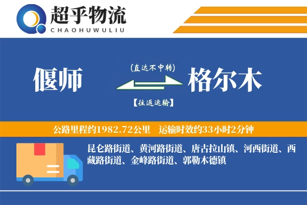 偃师到格尔木物流专线