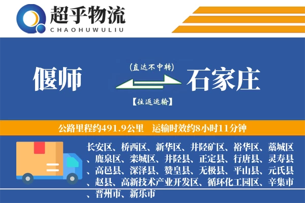 偃师到石家庄物流专线