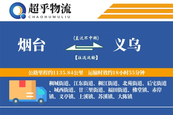 烟台到义乌物流专线