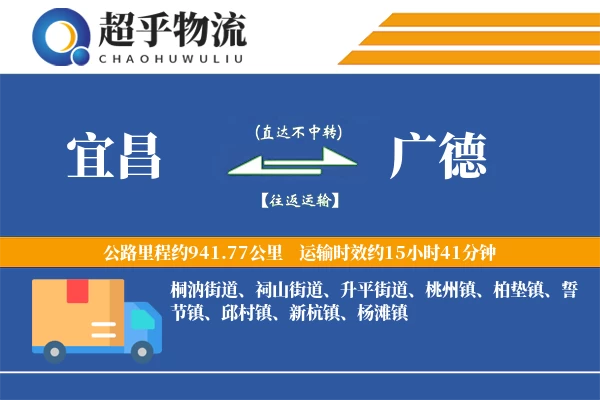 宜昌到广德物流专线