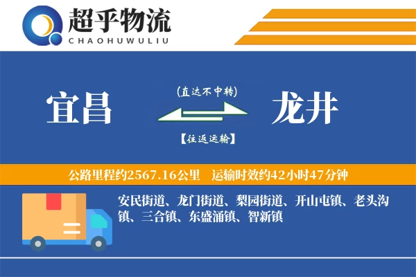宜昌到龙井物流专线