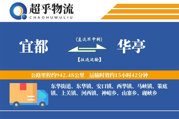 宜都到华亭物流专线