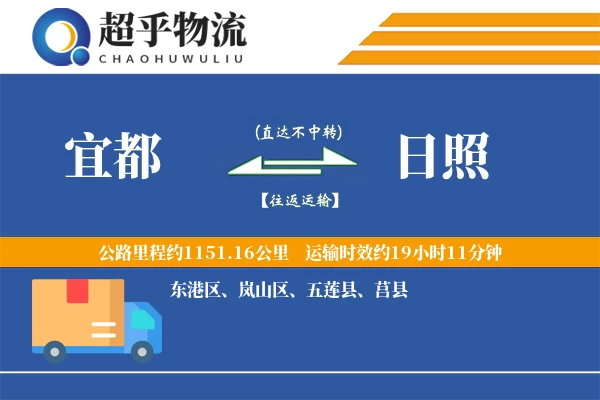 宜都到日照物流专线