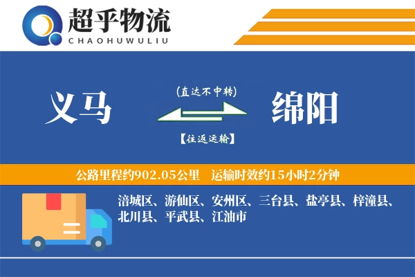 义马到绵阳物流专线