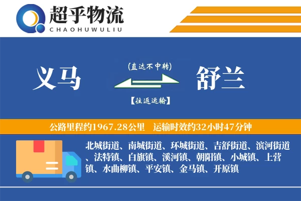 义马到舒兰物流专线