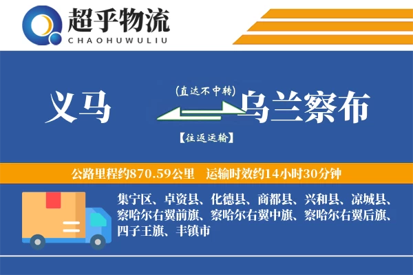 义马到乌兰察布物流专线