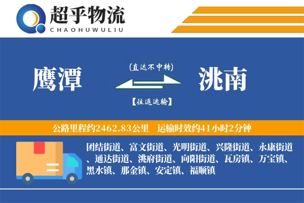 鹰潭到洮南物流专线