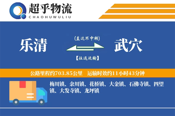 乐清到武穴物流专线