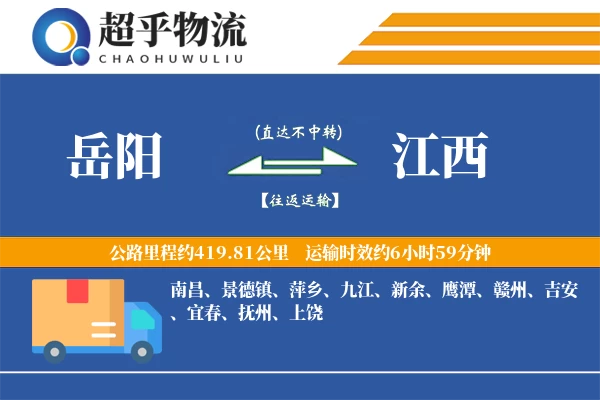 岳阳到江西物流专线