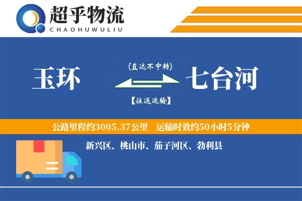 玉环到七台河物流专线