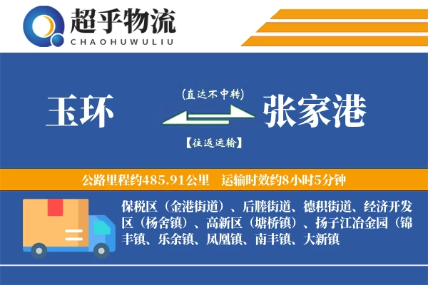 玉环到张家港物流专线
