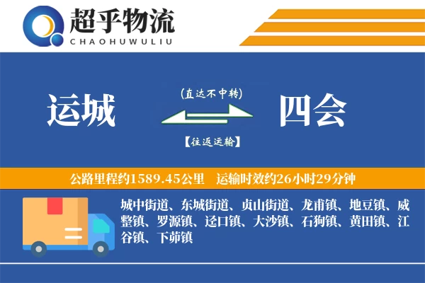 运城到四会物流专线