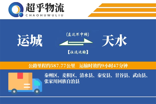 运城到天水物流专线