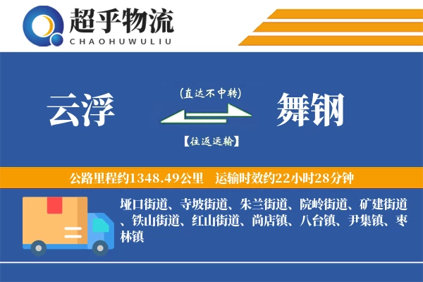 云浮到舞钢物流专线