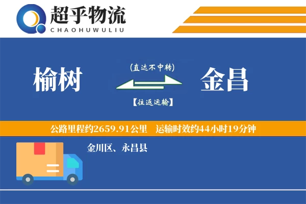 榆树到金昌物流专线