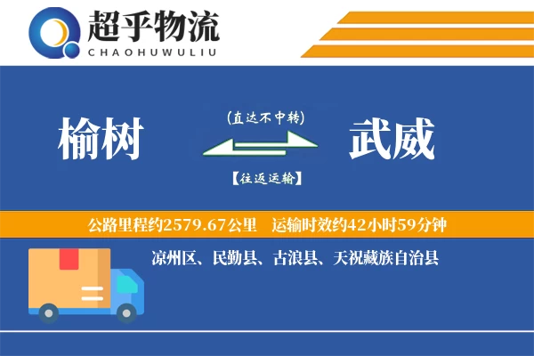 榆树到武威物流专线