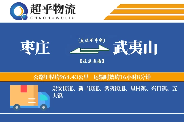 枣庄到武夷山物流专线