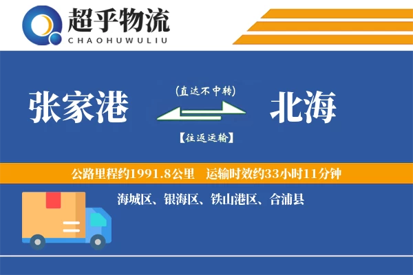 张家港到合浦县物流公司