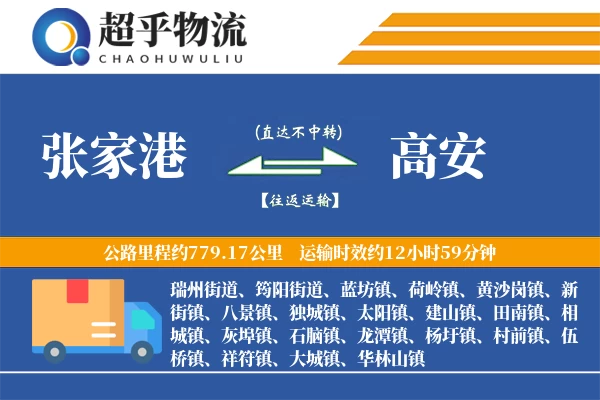 张家港到高安物流专线
