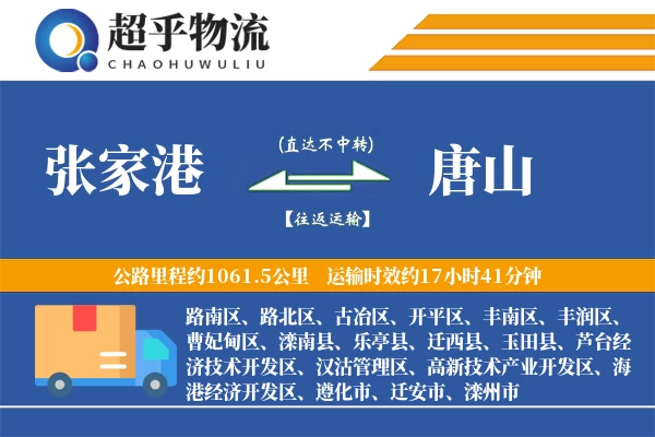 张家港到唐山物流专线