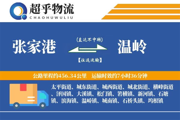 张家港到温岭物流专线