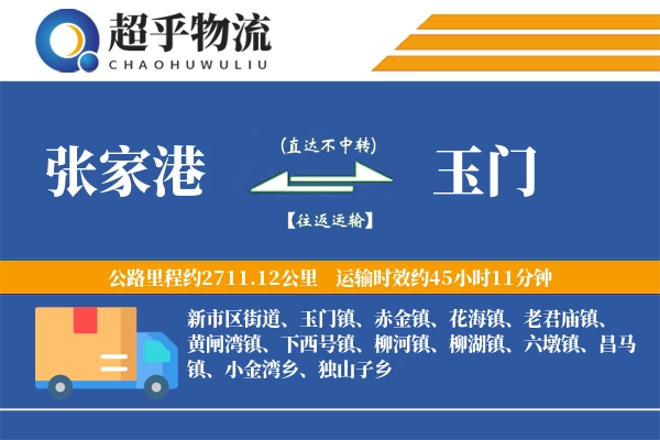 张家港到玉门物流专线