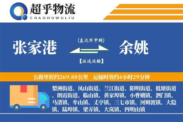 张家港到余姚物流专线