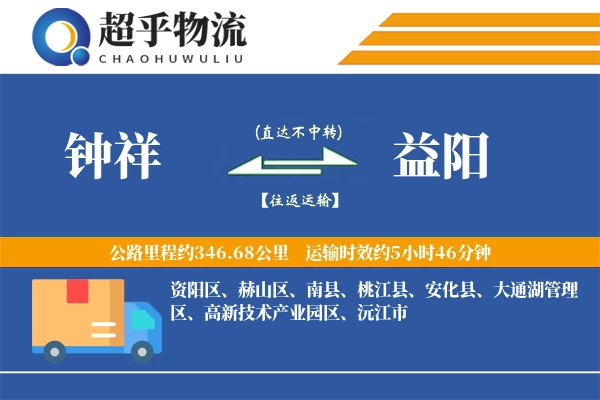 钟祥到益阳物流专线