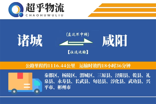 诸城到咸阳物流专线