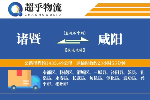 诸暨到咸阳物流专线