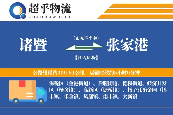 诸暨到张家港物流专线