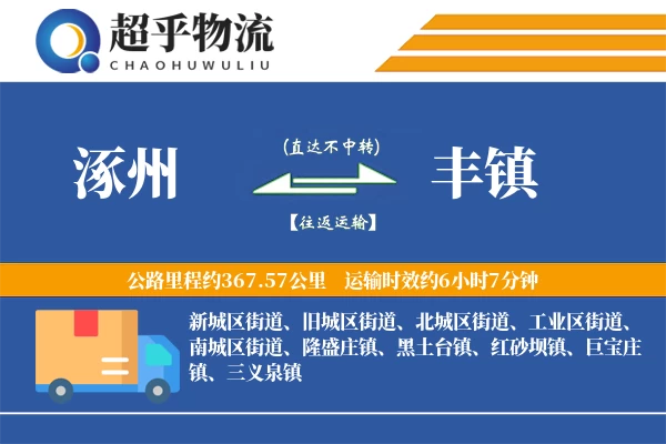 涿州到丰镇物流专线