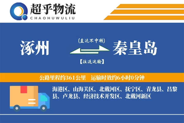 涿州到卢龙县物流公司