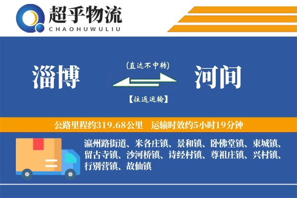 淄博到河间物流专线