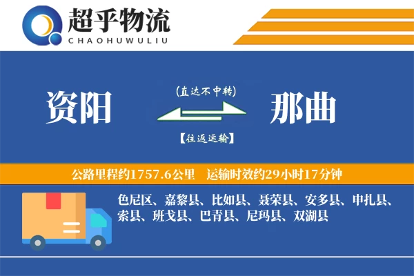 资阳到比如县物流公司