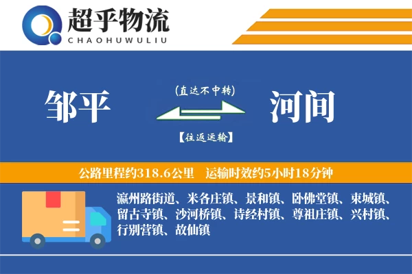 邹平到河间物流专线